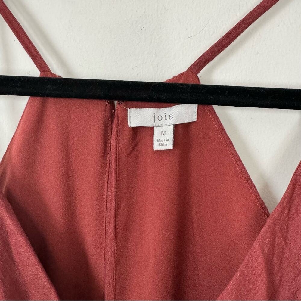 Joie Rust Tanika Twisted Front Wrap Slip Midi Dress M - Picture 9 of 10